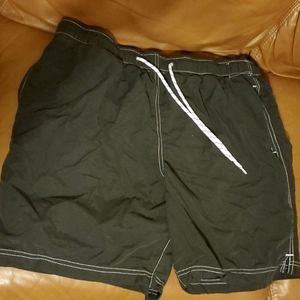 Men's black swim trunks
